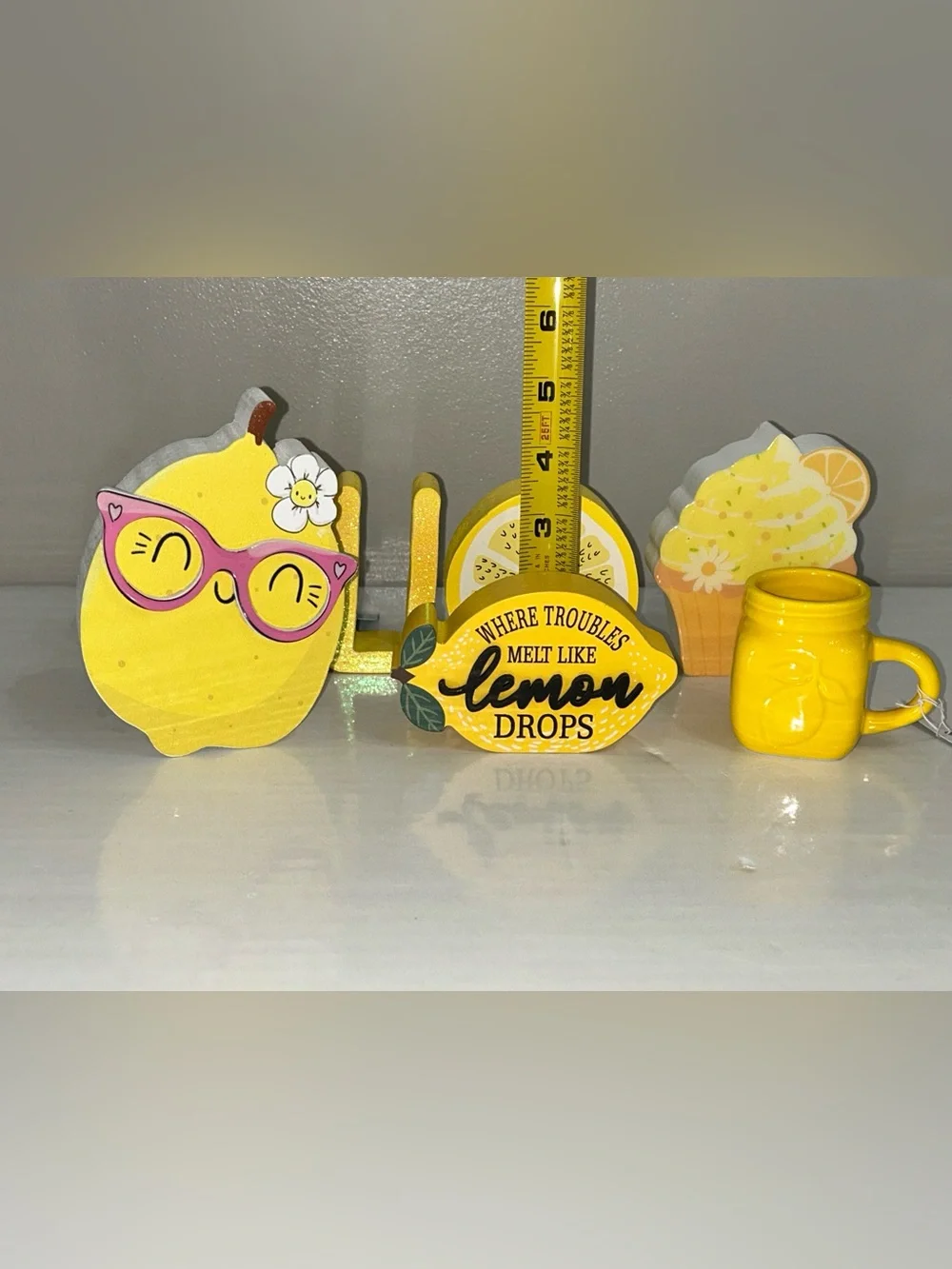 The Spring Shop Ceramic Mini Mug & Yellow Hello Lemon Decor Set